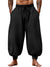 Men's Cotton Linen Harem Pants, Elastic Waist with Drawstring, Loose Casual Trousers for Yoga, Beach and Daily Wea