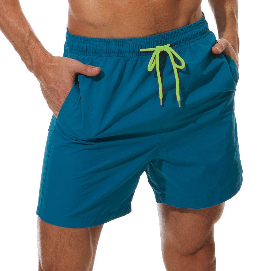 Men's Swim Trunks Quick Dry Beach Shorts with Pockets