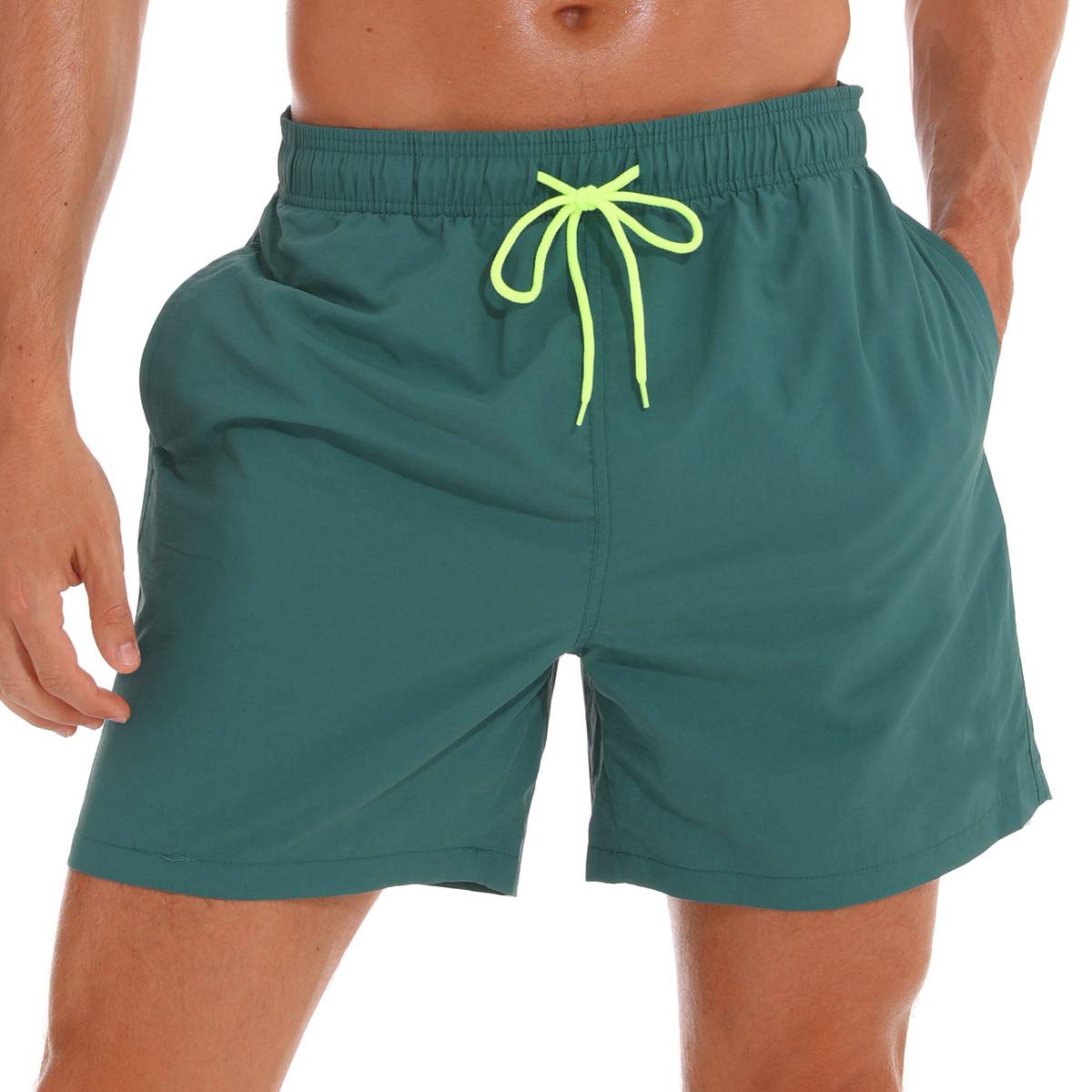 Men's Swim Trunks Quick Dry Beach Shorts with Pockets