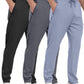 3 Pack Men's Jogger Pants with Zipper Pockets, Casual Sports Trousers for Workout Running