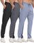 3 Pack Men's Jogger Pants with Zipper Pockets, Casual Sports Trousers for Workout Running