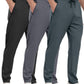 3 Pack Men's Jogger Pants with Zipper Pockets, Casual Sports Trousers for Workout Running