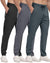 3 Pack Men's Jogger Pants with Zipper Pockets, Casual Sports Trousers for Workout Running