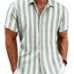 Men's Linen Shirts Short Sleeve Casual Shirts Button Down Shirt for Men Beach Summer Wedding Shirt