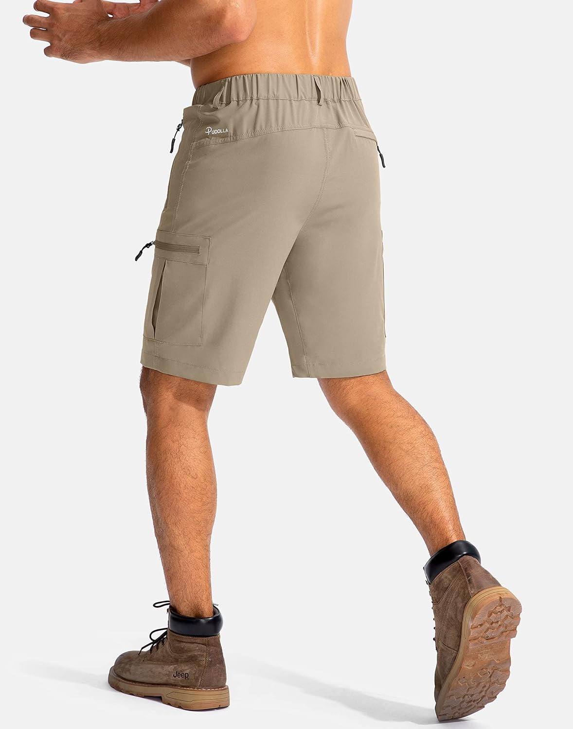 Men's Multi-Pocket Lightweight Outdoor Cargo Shorts, Casual Shorts for Hiking Golf Camping Could you recommend other men's outdoor apparel? Are hooded waterproof jackets available? What features do these hiking cargo shorts have?        What are the advan
