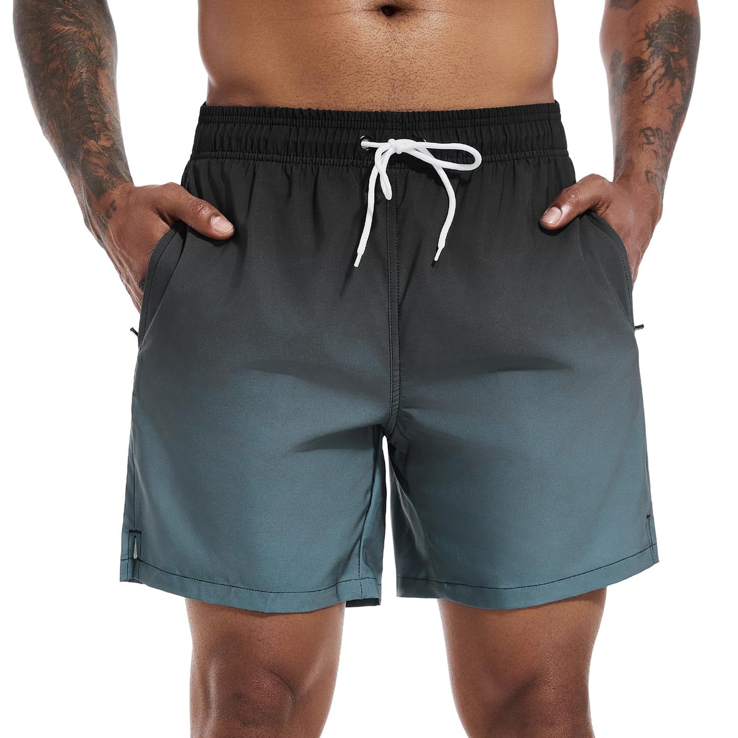 Men's Swim Trunks Quick Dry Beach Shorts with Pockets