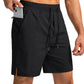 Men's Quick Dry Sports Shorts With Zipper Pockets For Fitness Running Basketball