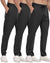 3 Pack Men's Jogger Pants with Zipper Pockets, Casual Sports Trousers for Workout Running