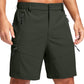 Men's Multi-Pocket Lightweight Outdoor Cargo Shorts, Casual Shorts for Hiking Golf Camping Could you recommend other men's outdoor apparel? Are hooded waterproof jackets available? What features do these hiking cargo shorts have?        What are the advan