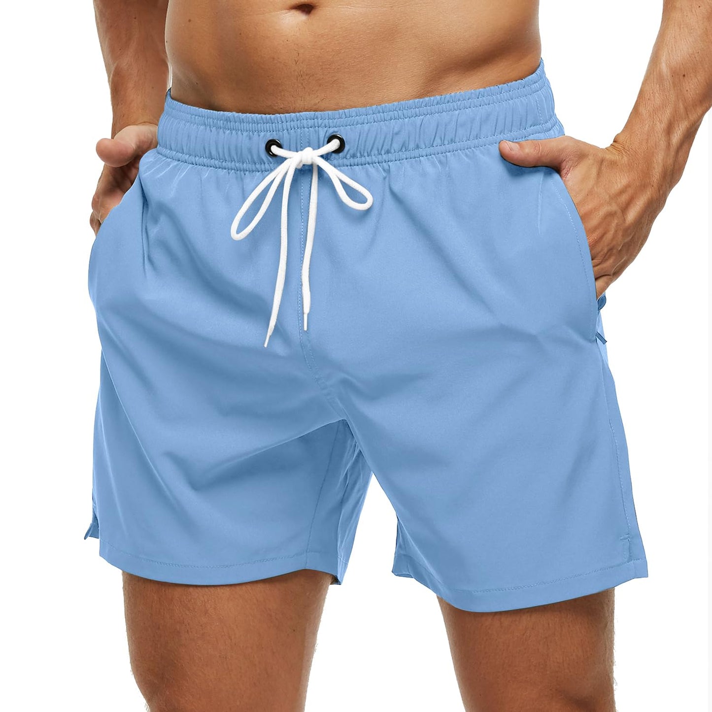 Men's Swim Trunks Quick Dry Beach Shorts with Pockets