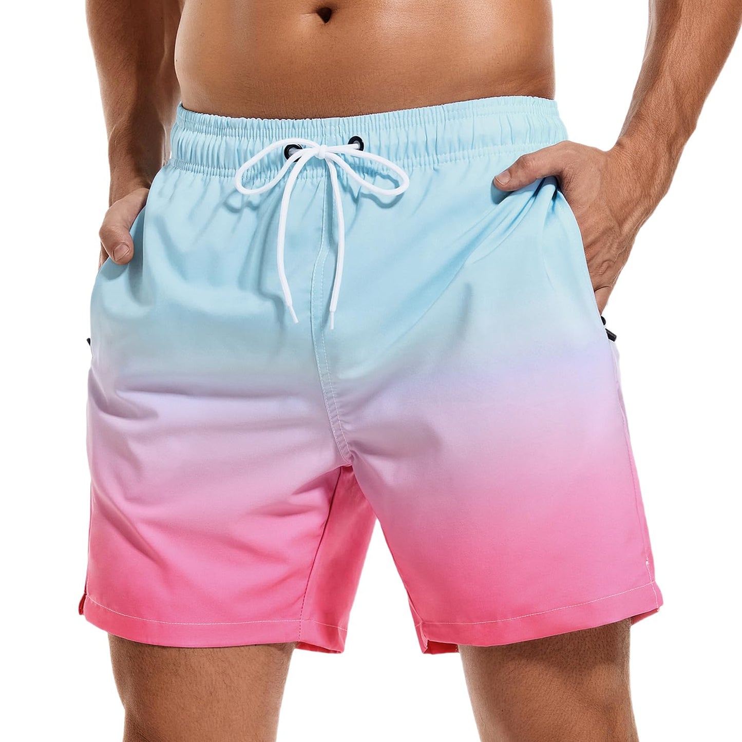 Men's Swim Trunks Quick Dry Beach Shorts with Pockets
