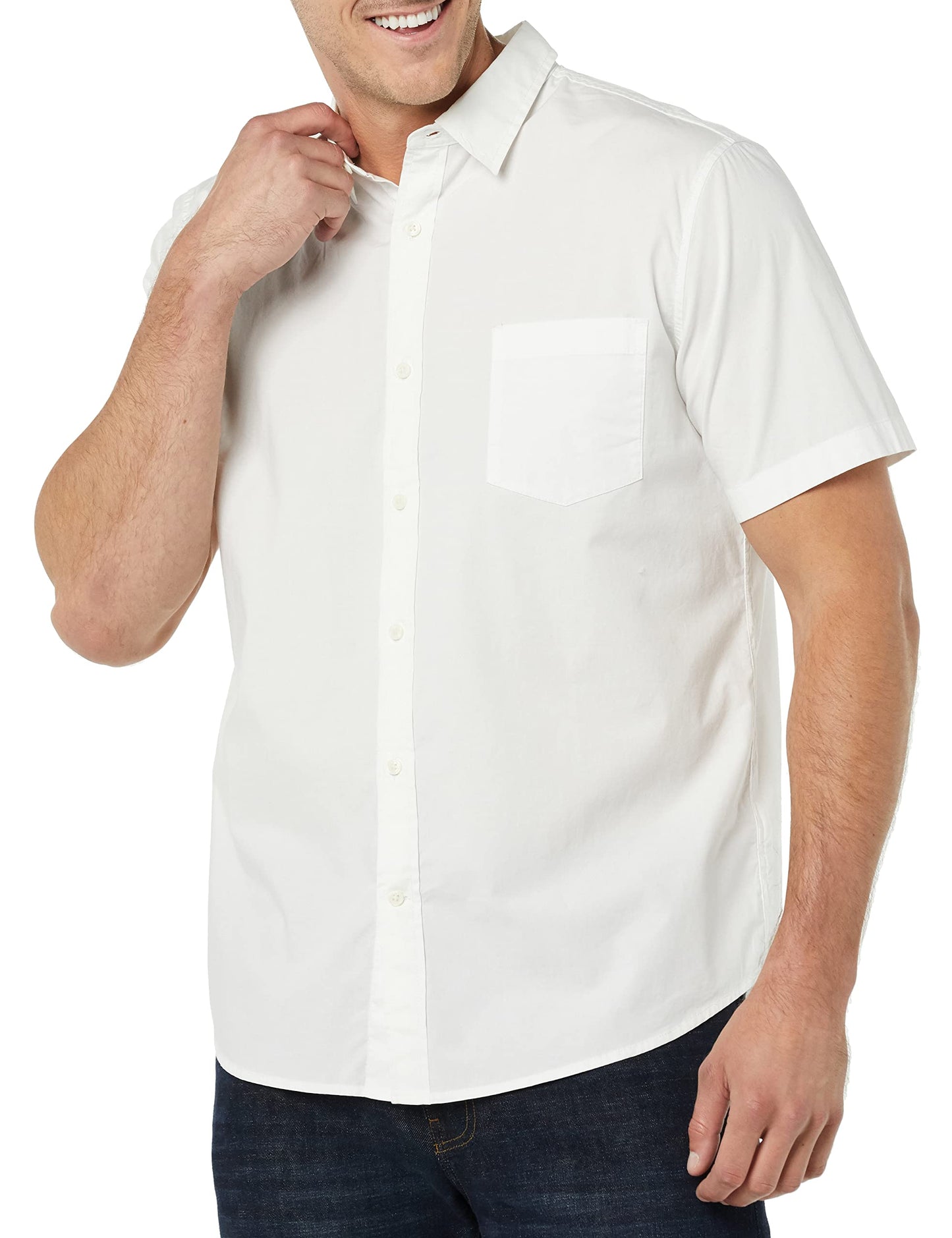 Men's Slim-Fit Short-Sleeve Poplin Shirt