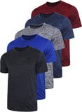 5 Pack Men's Quick Dry Crew Neck Short Sleeve Tops, Casual Sports Tees for Fitness Running        Can you recommend some other activewear items for men? Do you have any suggestions for men's workout shoes to go with these tops? Are there any specific