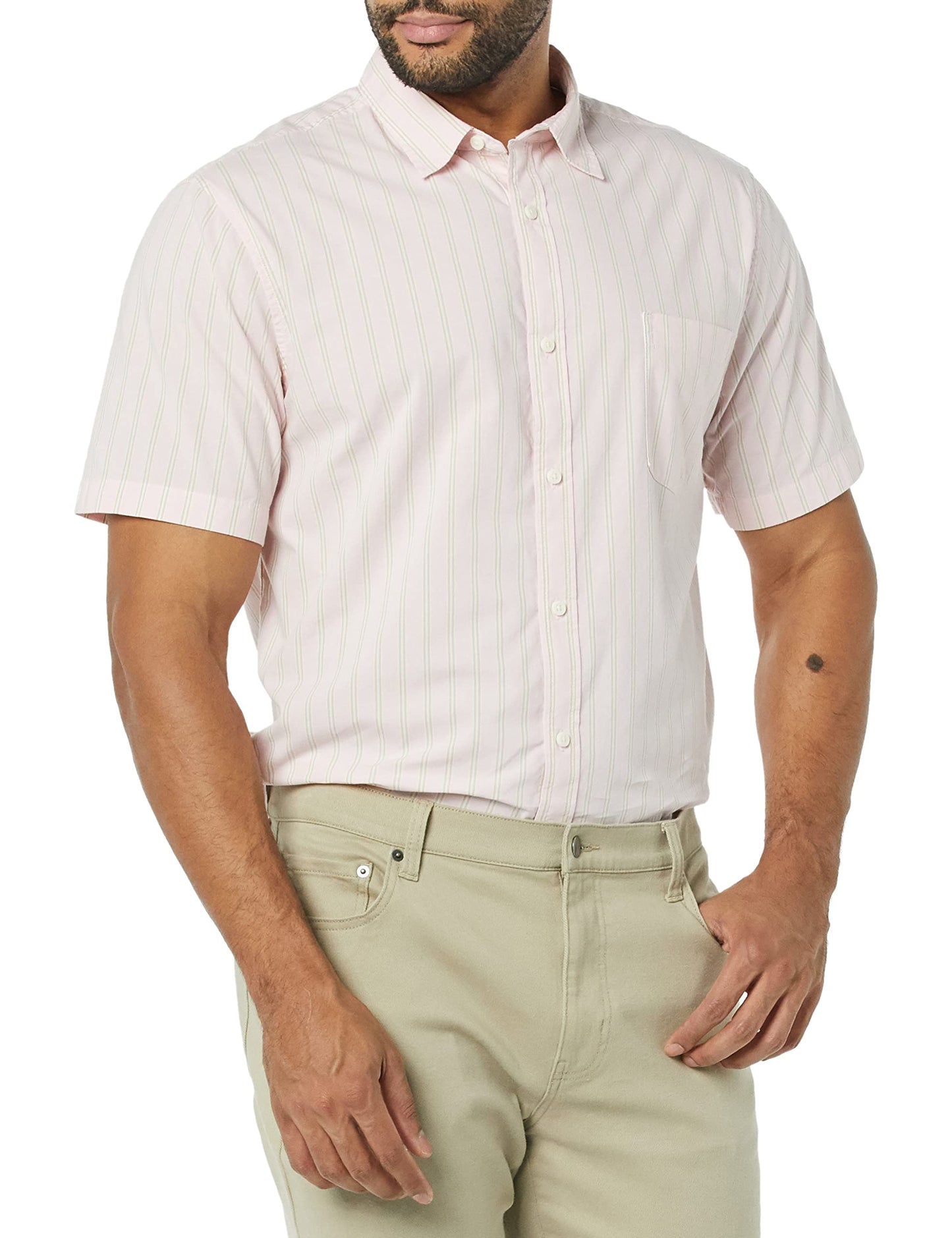 Men's Slim-Fit Short-Sleeve Poplin Shirt