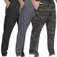 3 Pack Men's Jogger Pants with Zipper Pockets, Casual Sports Trousers for Workout Running