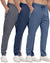 3 Pack Men's Jogger Pants with Zipper Pockets, Casual Sports Trousers for Workout Running