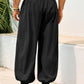Men's Cotton Linen Harem Pants, Elastic Waist with Drawstring, Loose Casual Trousers for Yoga, Beach and Daily Wea