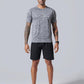 5 Pack Men's Quick Dry Crew Neck Short Sleeve Tops, Casual Sports Tees for Fitness Running        Can you recommend some other activewear items for men? Do you have any suggestions for men's workout shoes to go with these tops? Are there any specific