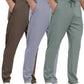 3 Pack Men's Jogger Pants with Zipper Pockets, Casual Sports Trousers for Workout Running