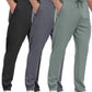 3 Pack Men's Jogger Pants with Zipper Pockets, Casual Sports Trousers for Workout Running