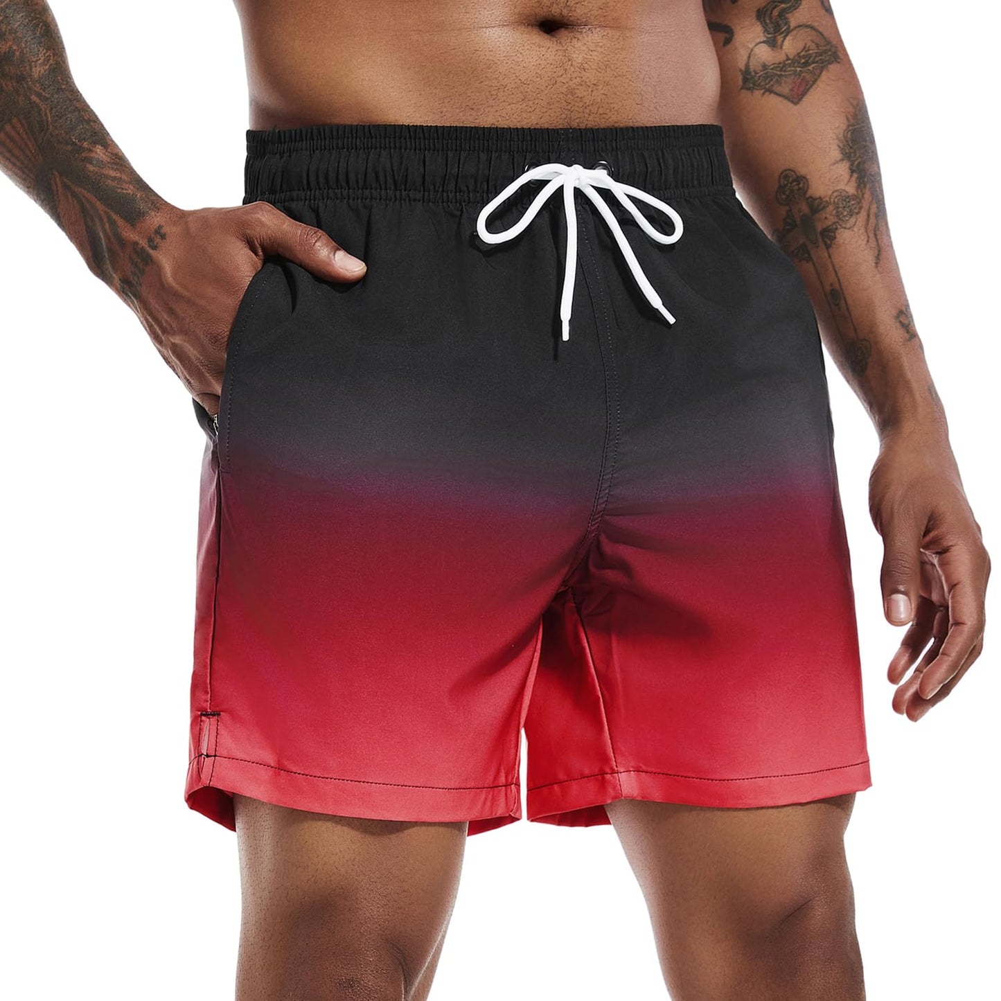 Men's Swim Trunks Quick Dry Beach Shorts with Pockets