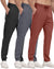 3 Pack Men's Jogger Pants with Zipper Pockets, Casual Sports Trousers for Workout Running