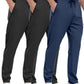 3 Pack Men's Jogger Pants with Zipper Pockets, Casual Sports Trousers for Workout Running