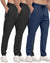 3 Pack Men's Jogger Pants with Zipper Pockets, Casual Sports Trousers for Workout Running