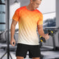 Men's Quick Dry Short Sleeve Sports Tee, Breathable Training Running Tops