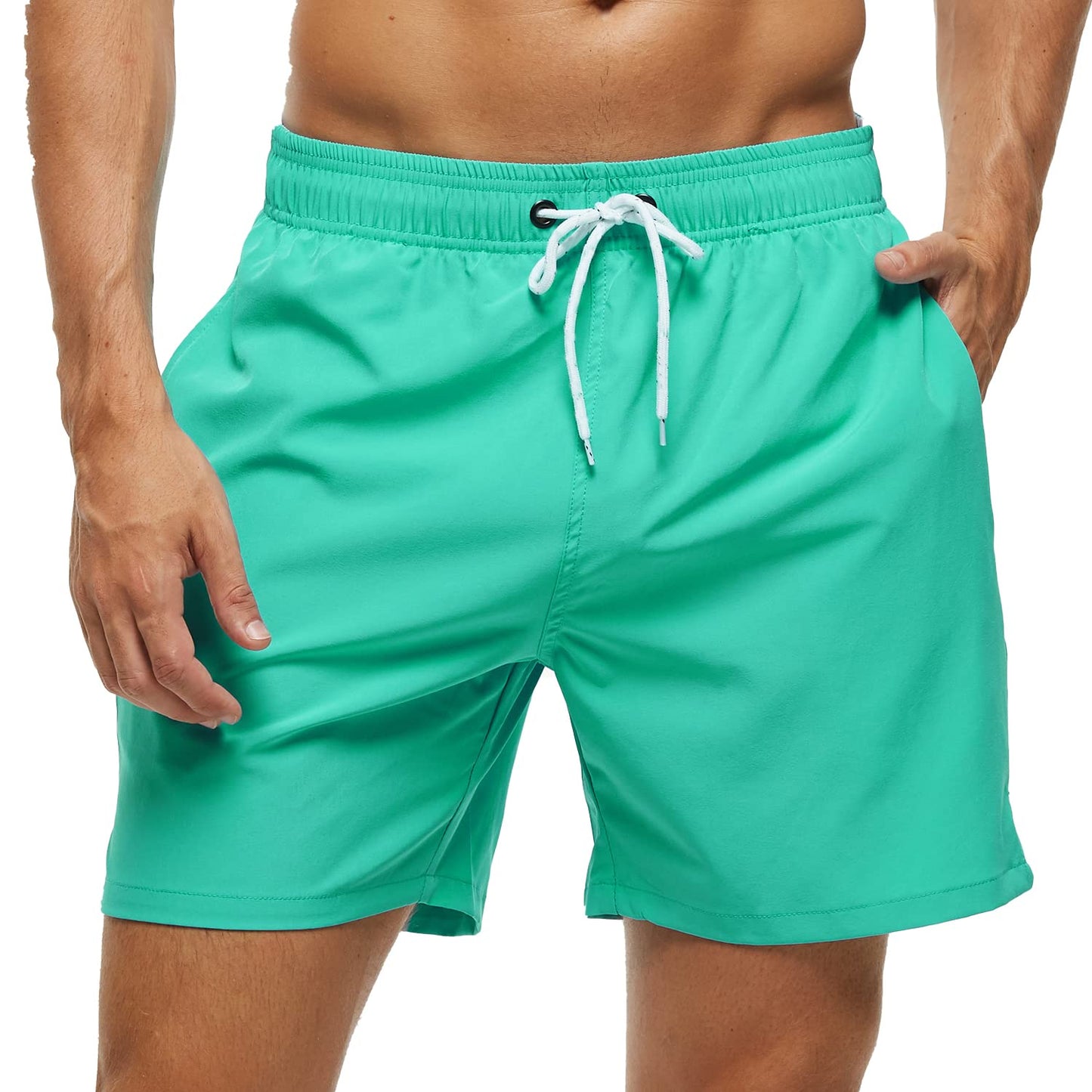 Men's Swim Trunks Quick Dry Beach Shorts with Pockets