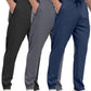3 Pack Men's Jogger Pants with Zipper Pockets, Casual Sports Trousers for Workout Running