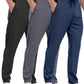 3 Pack Men's Jogger Pants with Zipper Pockets, Casual Sports Trousers for Workout Running