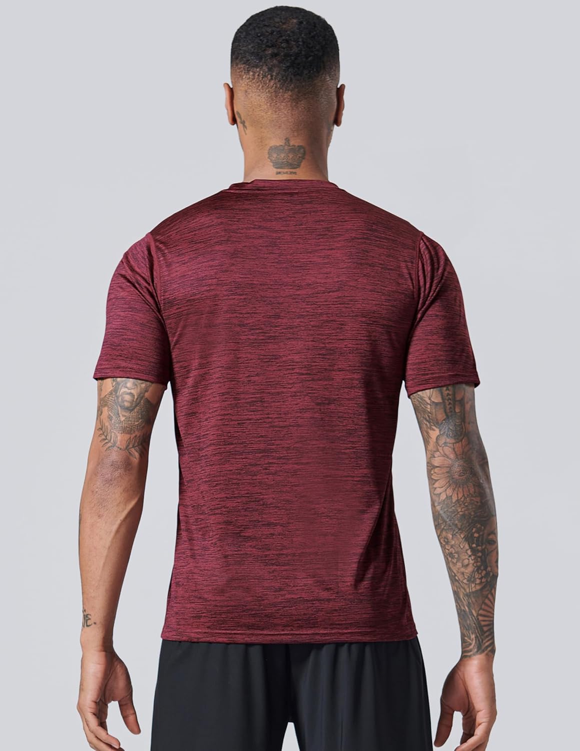 5 Pack Men's Quick Dry Crew Neck Short Sleeve Tops, Casual Sports Tees for Fitness Running        Can you recommend some other activewear items for men? Do you have any suggestions for men's workout shoes to go with these tops? Are there any specific