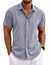 Men's Linen Shirts Short Sleeve Casual Shirts Button Down Shirt for Men Beach Summer Wedding Shirt