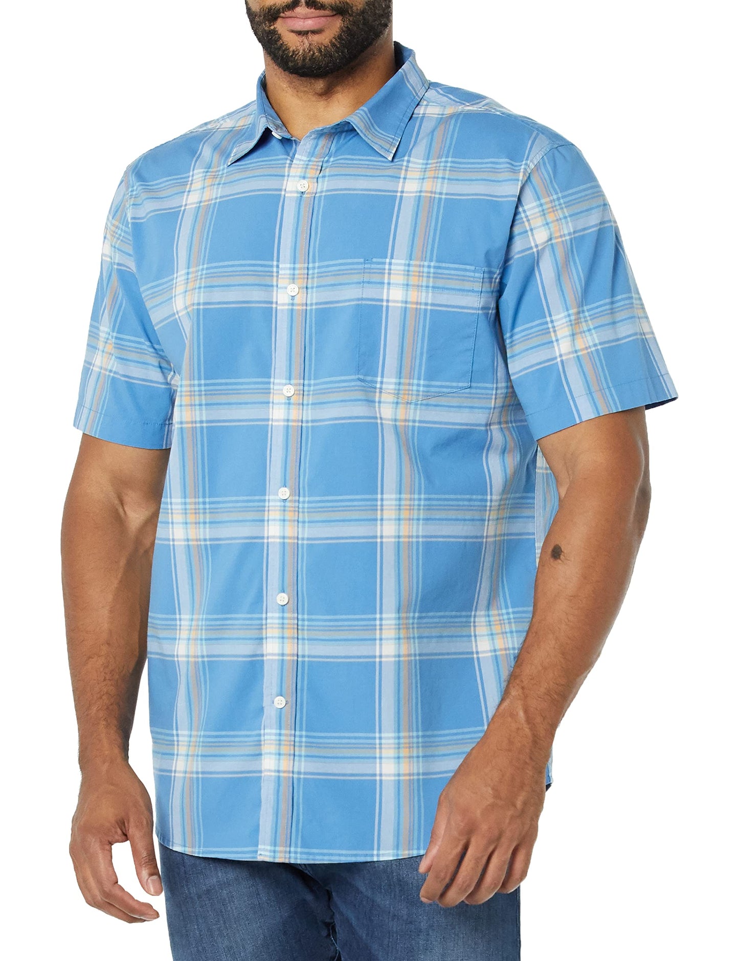 Men's Slim-Fit Short-Sleeve Poplin Shirt