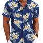Men's Linen Shirts Short Sleeve Casual Shirts Button Down Shirt for Men Beach Summer Wedding Shirt