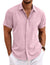 Men's Linen Shirts Short Sleeve Casual Shirts Button Down Shirt for Men Beach Summer Wedding Shirt
