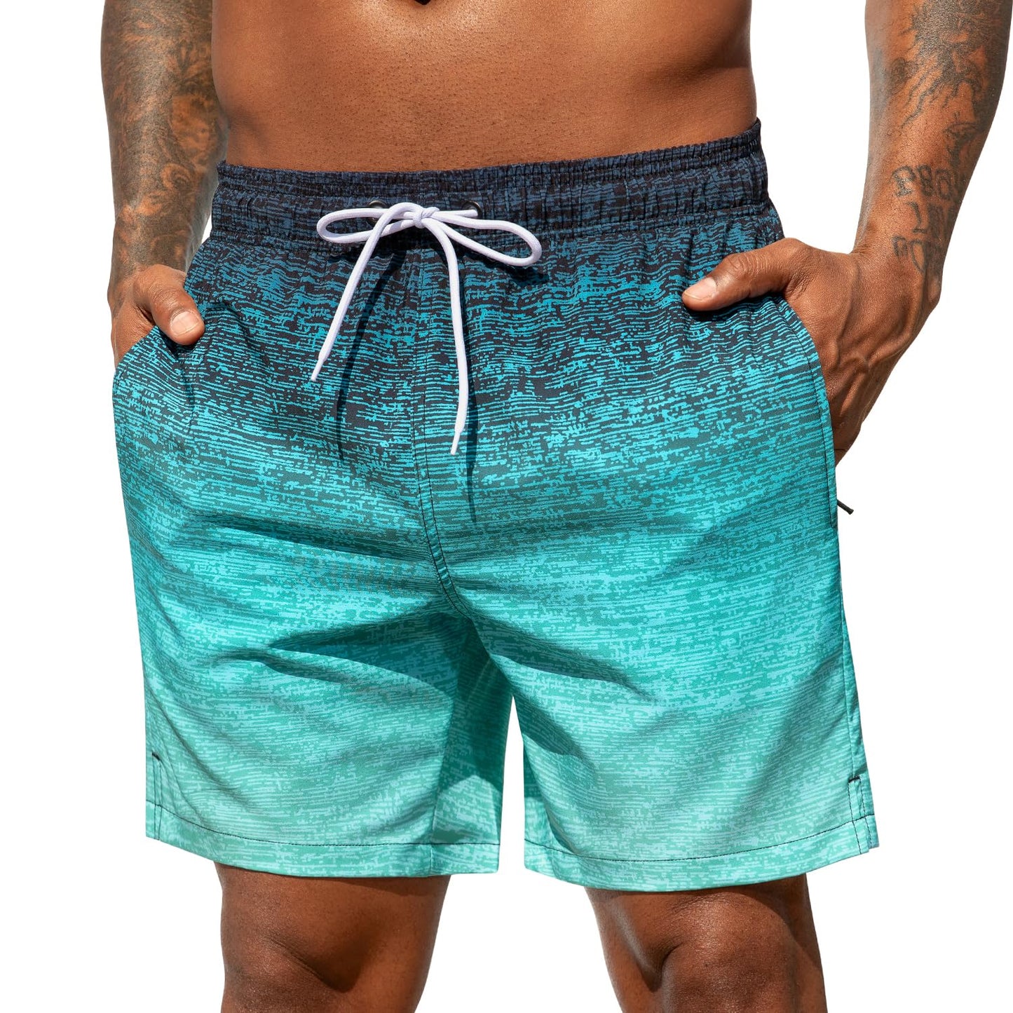 Men's Swim Trunks Quick Dry Beach Shorts with Pockets