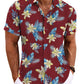 Men's Linen Shirts Short Sleeve Casual Shirts Button Down Shirt for Men Beach Summer Wedding Shirt