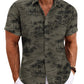 Men's Linen Shirts Short Sleeve Casual Shirts Button Down Shirt for Men Beach Summer Wedding Shirt