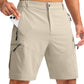Men's Multi-Pocket Lightweight Outdoor Cargo Shorts, Casual Shorts for Hiking Golf Camping Could you recommend other men's outdoor apparel? Are hooded waterproof jackets available? What features do these hiking cargo shorts have?        What are the advan