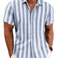 Men's Linen Shirts Short Sleeve Casual Shirts Button Down Shirt for Men Beach Summer Wedding Shirt