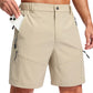 Men's Multi-Pocket Lightweight Outdoor Cargo Shorts, Casual Shorts for Hiking Golf Camping Could you recommend other men's outdoor apparel? Are hooded waterproof jackets available? What features do these hiking cargo shorts have?        What are the advan