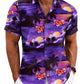 Men's Linen Shirts Short Sleeve Casual Shirts Button Down Shirt for Men Beach Summer Wedding Shirt