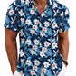 Men's Linen Shirts Short Sleeve Casual Shirts Button Down Shirt for Men Beach Summer Wedding Shirt