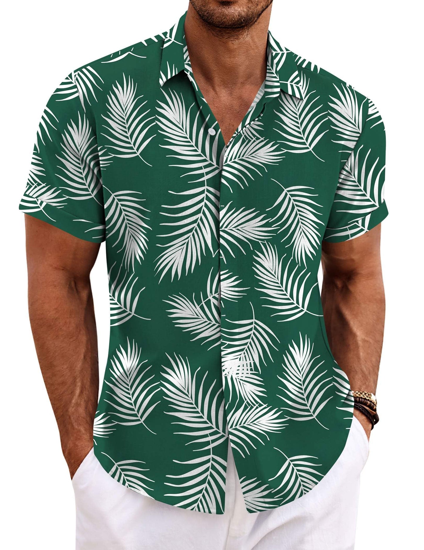 Men's Linen Shirts Short Sleeve Casual Shirts Button Down Shirt for Men Beach Summer Wedding Shirt