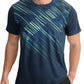 Men's Quick Dry Short Sleeve Sports Tee, Breathable Training Running Tops