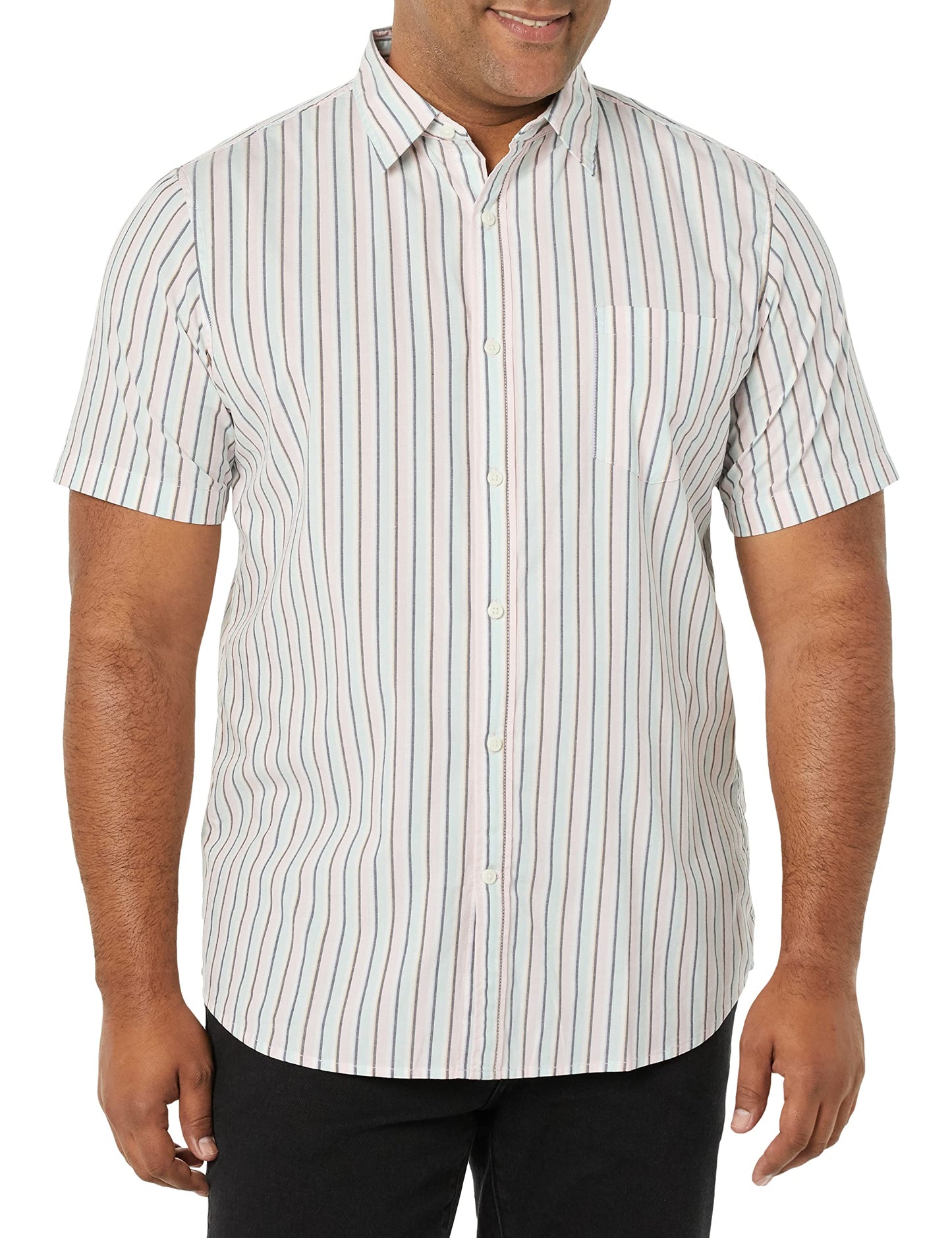 Men's Slim-Fit Short-Sleeve Poplin Shirt