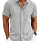 Men's Linen Shirts Short Sleeve Casual Shirts Button Down Shirt for Men Beach Summer Wedding Shirt