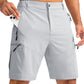 Men's Multi-Pocket Lightweight Outdoor Cargo Shorts, Casual Shorts for Hiking Golf Camping Could you recommend other men's outdoor apparel? Are hooded waterproof jackets available? What features do these hiking cargo shorts have?        What are the advan